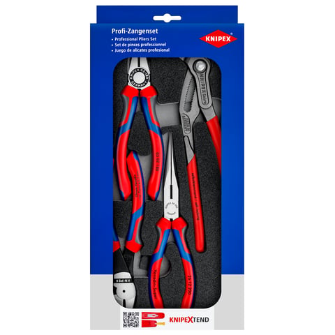 Knipex Zangen-Set "Basic" 00 20 01 V15 4-teilig in Schaumstoffeinlage