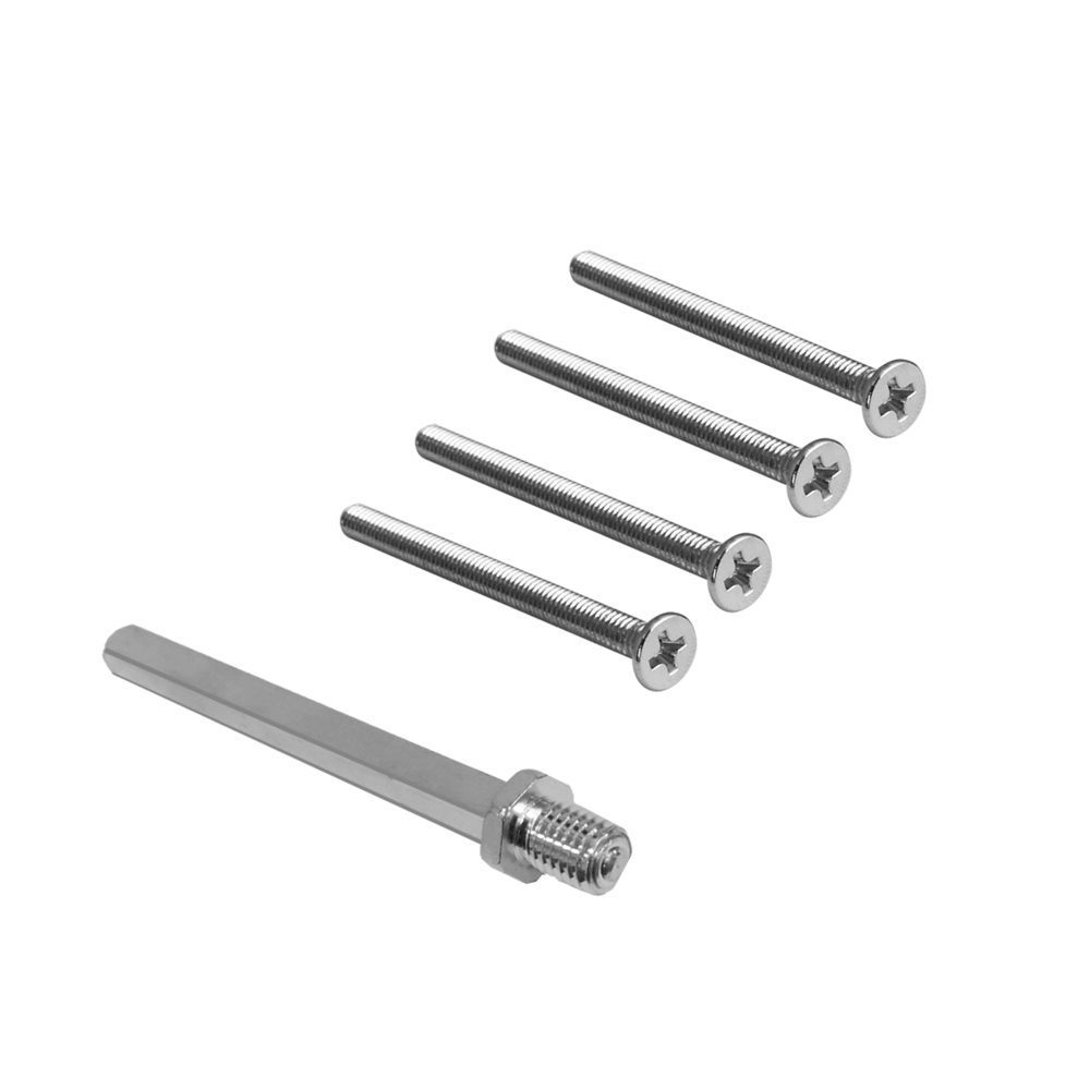 4 Stück M4x55, Montageschraube 55mm für 3teilige Rosette + 8mm Schraubwechselstift Z1700 80. \(Türstärke 49 bis 53mm\), - Z1332 SET55 WG