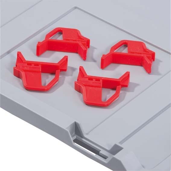 allit Schiebeschnappverschluss f.Eurobox,rot (VE4St.)