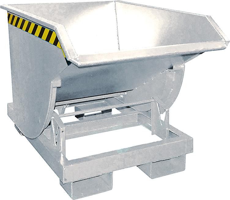 Bauer Südlohn Kippbehälter BKM 500 l B820xT1550xH1045 mm vzk Tragkraft 2500kg mit Abrollsystem