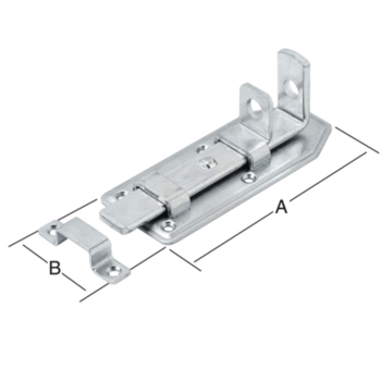 Vormann Türschlossriegel gerade 160x65mm Stahl verzinkt