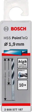 Bosch HSS PointTeQ 1,9 mm Hochgeschwindigkeitsbohrer.