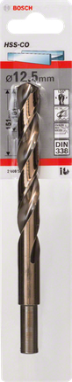 Bosch HSS-Co Metallbohrer 12,5 mm für DIN 338., Metallbohrer, Spiralbohrer, HSS-Co, 12,5 mm, DIN 338