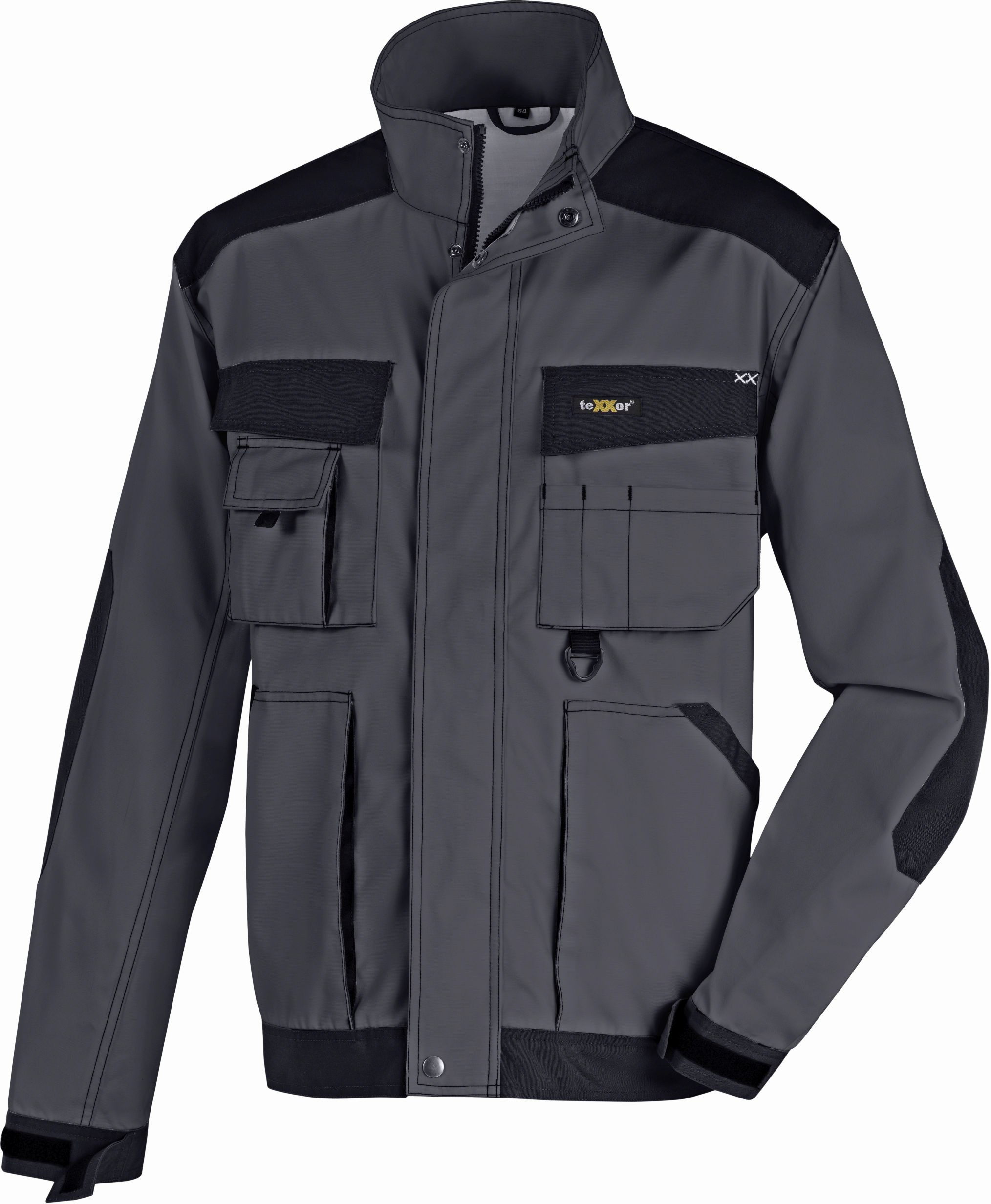 teXXor® Canvas (270 g/m²) Bundjacke ANTIGUA M, grau/schwarz
