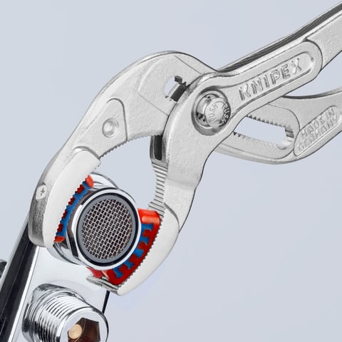 Knipex Siphon- und Connectorenzange SpeedGrip 81 13 250 verchromt 250mm mit Kunststoffbacken