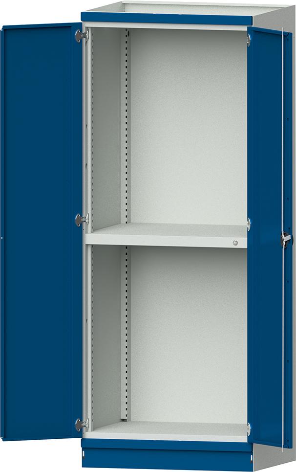 ANKE Leergehäuse Modell 102 B865xT720xH2200mm RAL 7035/5012 mit Türen Schubladenblock NH 900mm