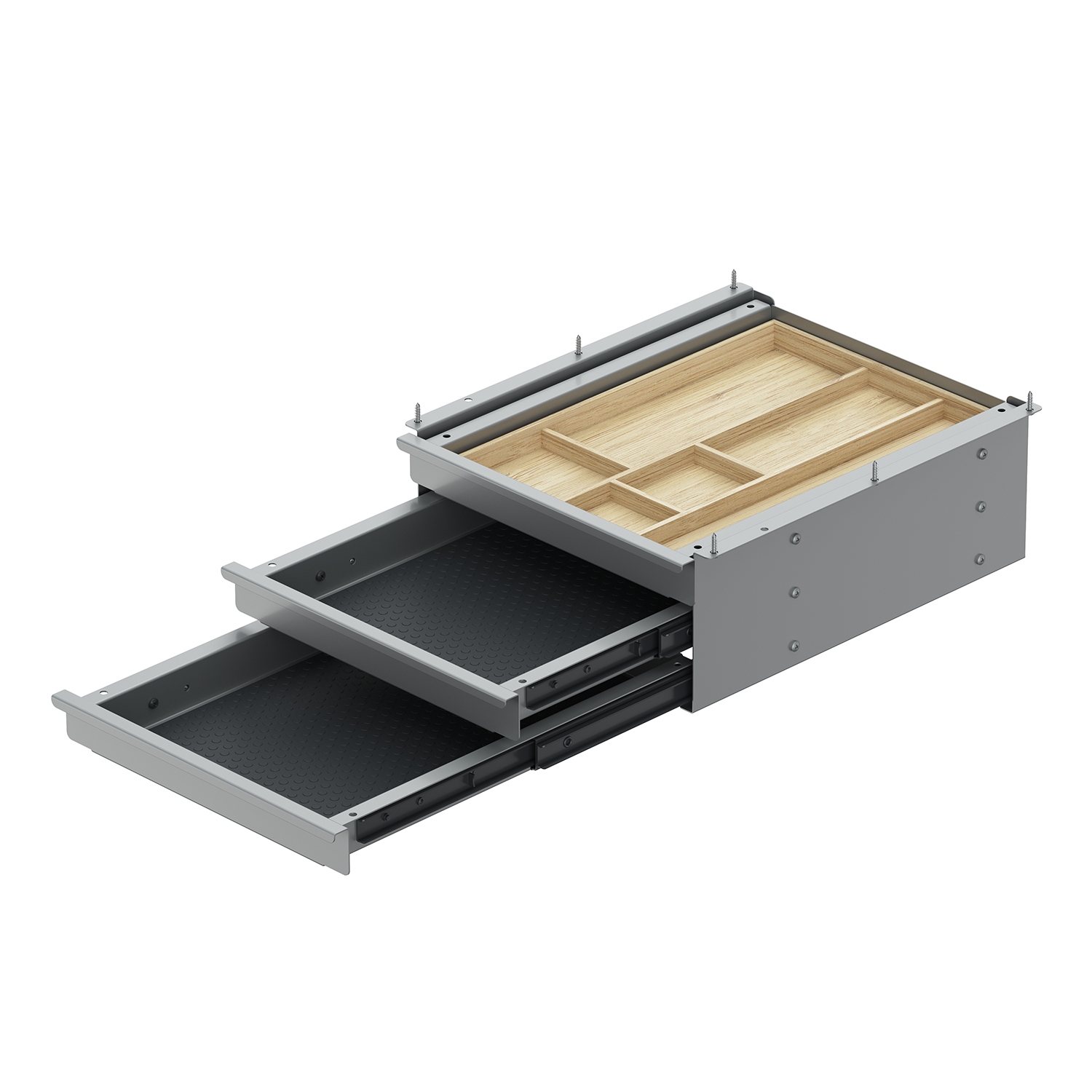 HETTICH Schubkastenbox Tri Grip, silber