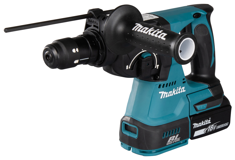 Makita Akku-Kombihammer DHR243RTJW 18V 5.0Ah SDS-Plus mit Staubabsaugung DX07