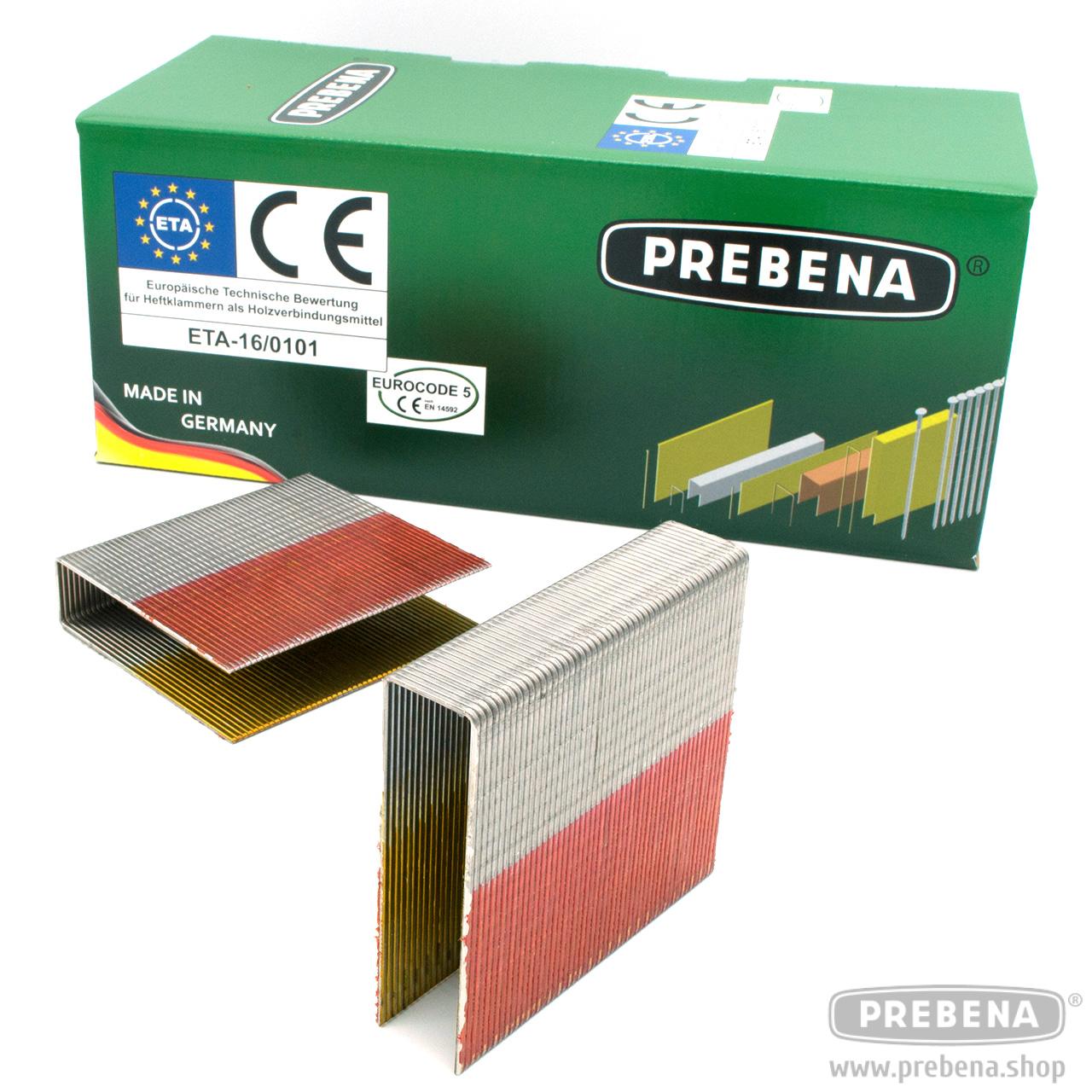 Prebena WP85CRFHA-ETA Heftklammern rostfrei & säurebeständig geharzt 85mm VPE 2180 Stück