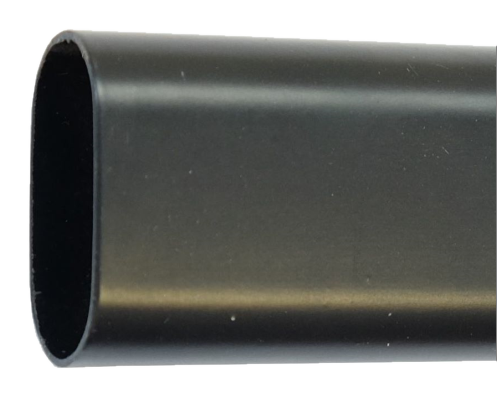 Schrankrohr schwarz 30x15x0,8 mm oval schwarz 1900 mm