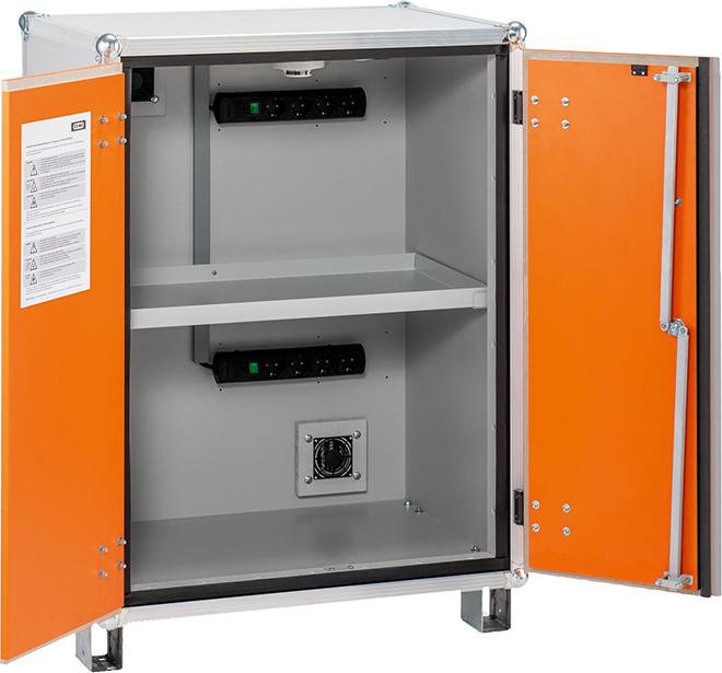 CEMO Akku Ladeschrank Premium 8/10 mit Stapelfüßen, 3-phasig