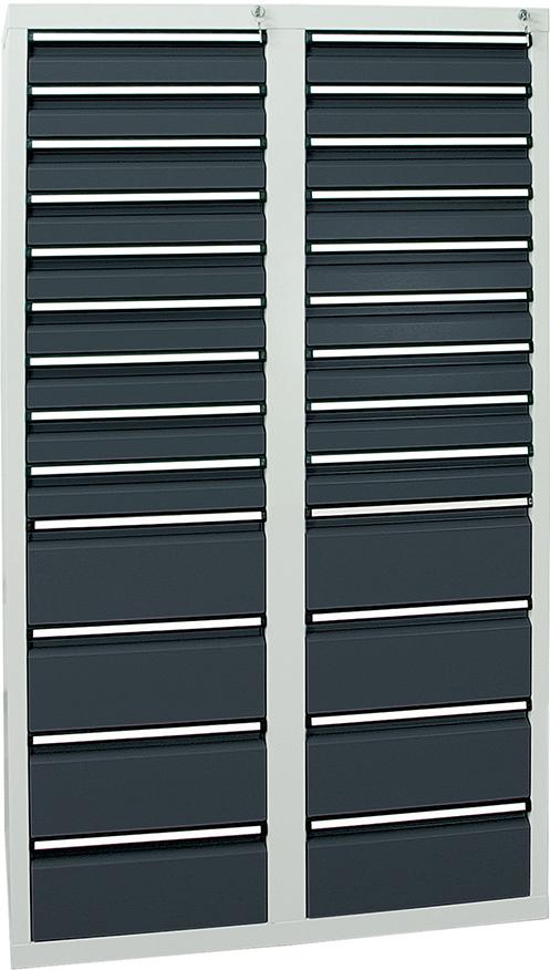 Stumpf Schubladenschrank STS 410 RAL 7035/7016 18x100 8x200 mm