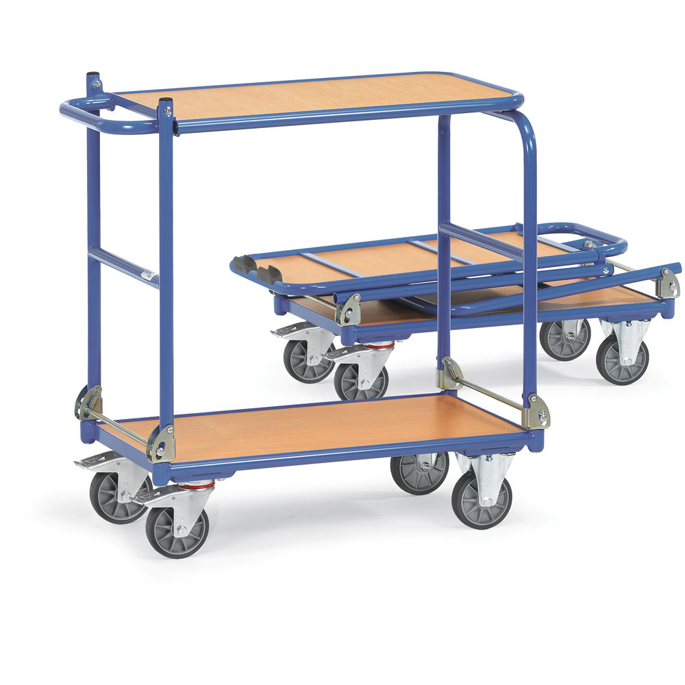 Fetra Klapp-Tischwagen 1141 Stahl pulverbeschichtet 900x600mm 250kg TPE-Bereifung