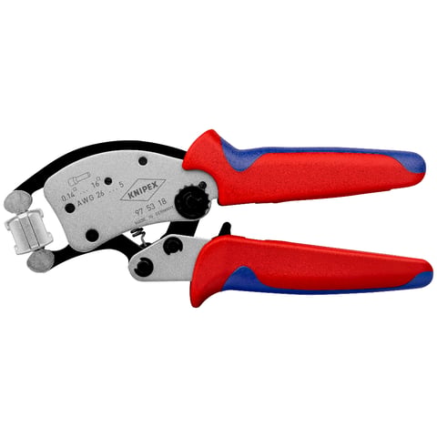 Knipex Twistor® T 97 53 19 Crimpzange für Aderendhülsen 0.14-10mm² mit drehbarem Kopf