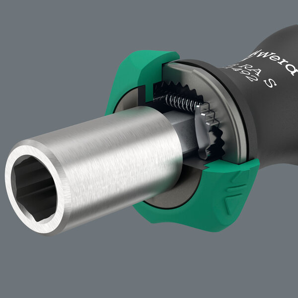 Ratchet mechanism in the handle, Maschine, Spule, Rotor, Spirale