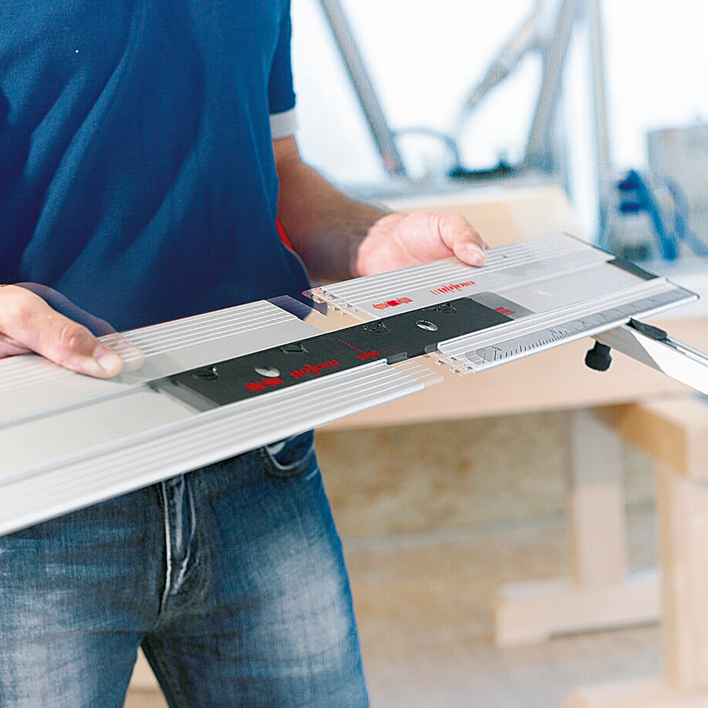 Mafell H+P Mafell Verbindungsstück verp. F-VS, Kreissäge, Schiene, Aluminium, Skalierung, Baumarktwerkzeug