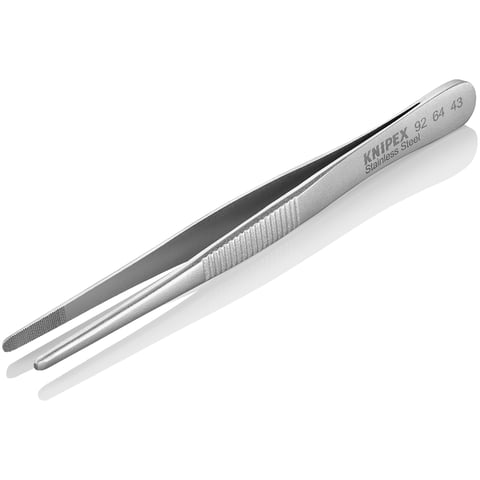 Knipex Universalpinzette 92 64 43 Präzisionspinzette stumpfe Spitze Edelstahl 120 mm