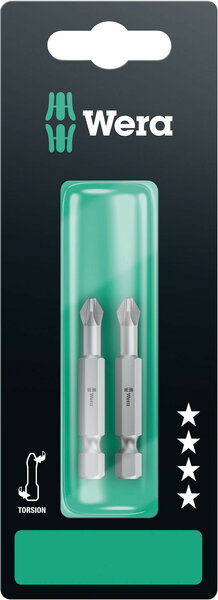 855/4 TZ SB bits, PZ 2 x 50 mm, 2 pieces