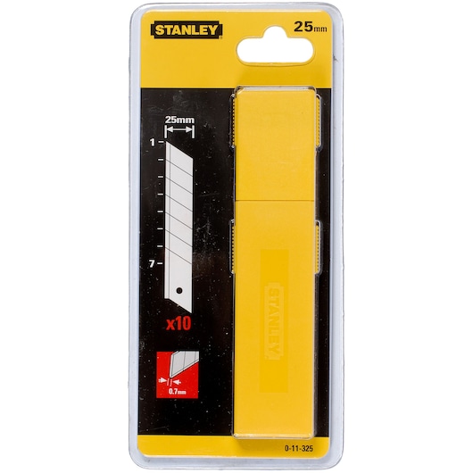 Stanley Abbrechklingen 25 mm, 20 Stück, gerade Schneide, 0,7 mm stark