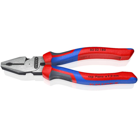 Knipex Kraft-Kombizange 02 02 180 180mm schwarz atramentiert Comfort-Griffe