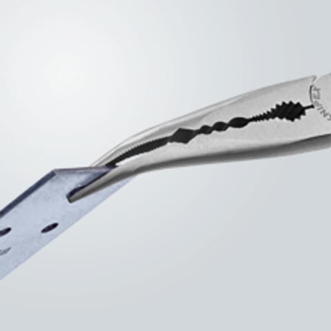 Knipex Montierzange 28 81 280 mit Querprofilen, 280 mm, gebogen