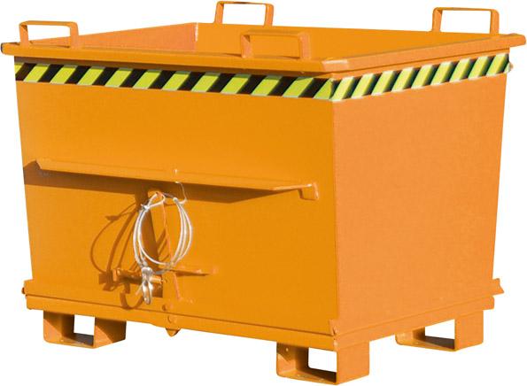 Bauer Südlohn Klappbodenbehälter 700 l B1200xT1040xT970 mm RAL2000 Tragkraft 1500kg Typ BKB 700