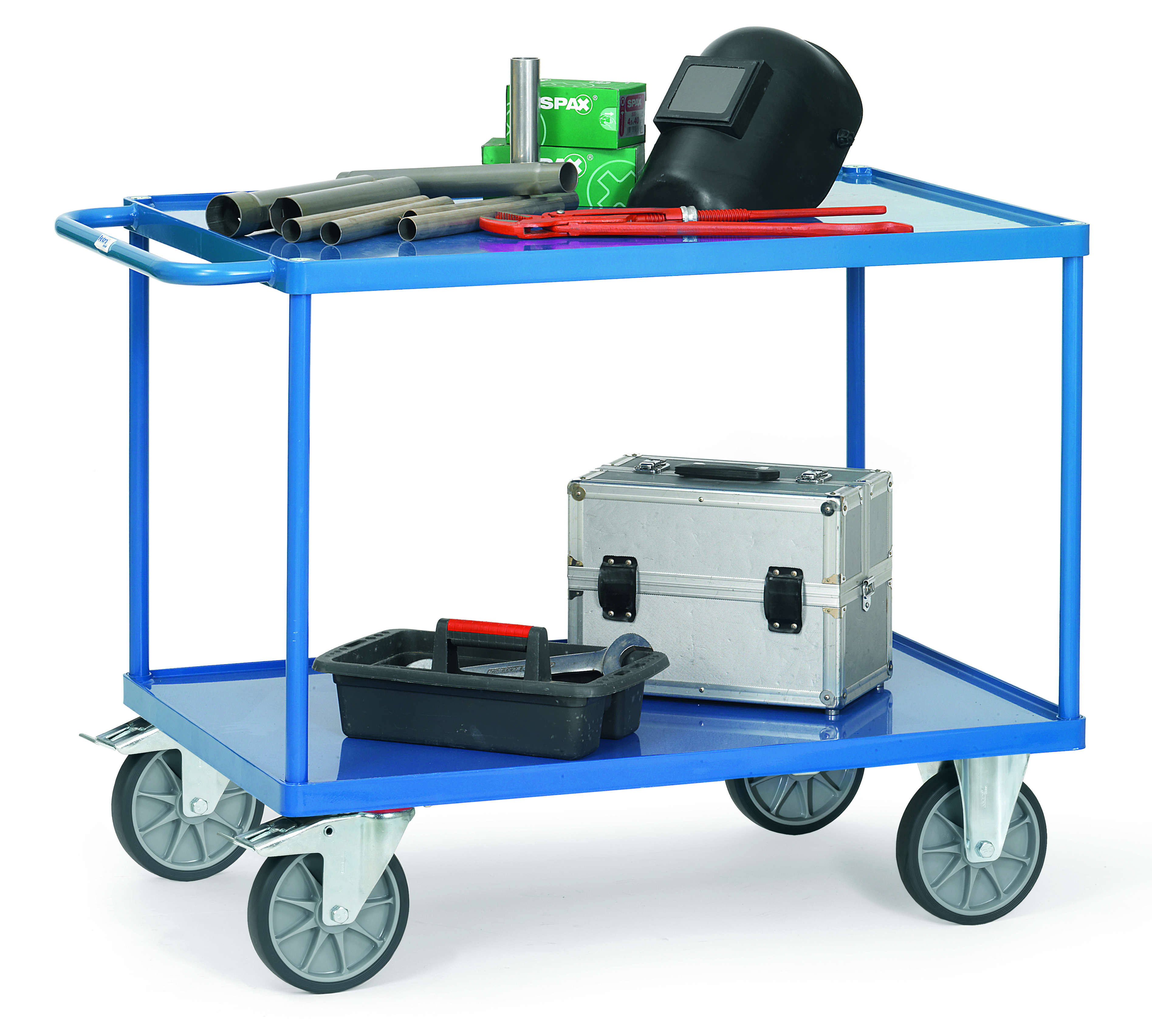 Tischwagen mit Stahlblech-Wannen