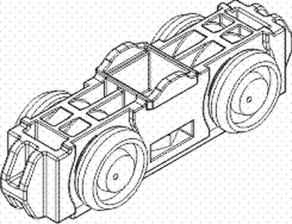 ZT-Doppelrollenwagen, Rollan 40 NT, Kunststoff, weiß lackiert