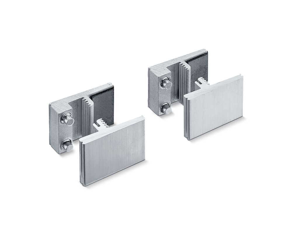 ZT-Endstück, für Glasklemmplatte, Kunststoff lackiert