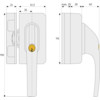 Abus Fenster-Zusatzschloss FO500 W AL0125 weiß gleichschließend
