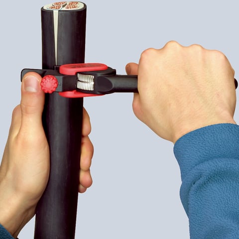 Knipex Abmantelungswerkzeug 16 40 150 für Rundkabel ab Ø 25 mm
