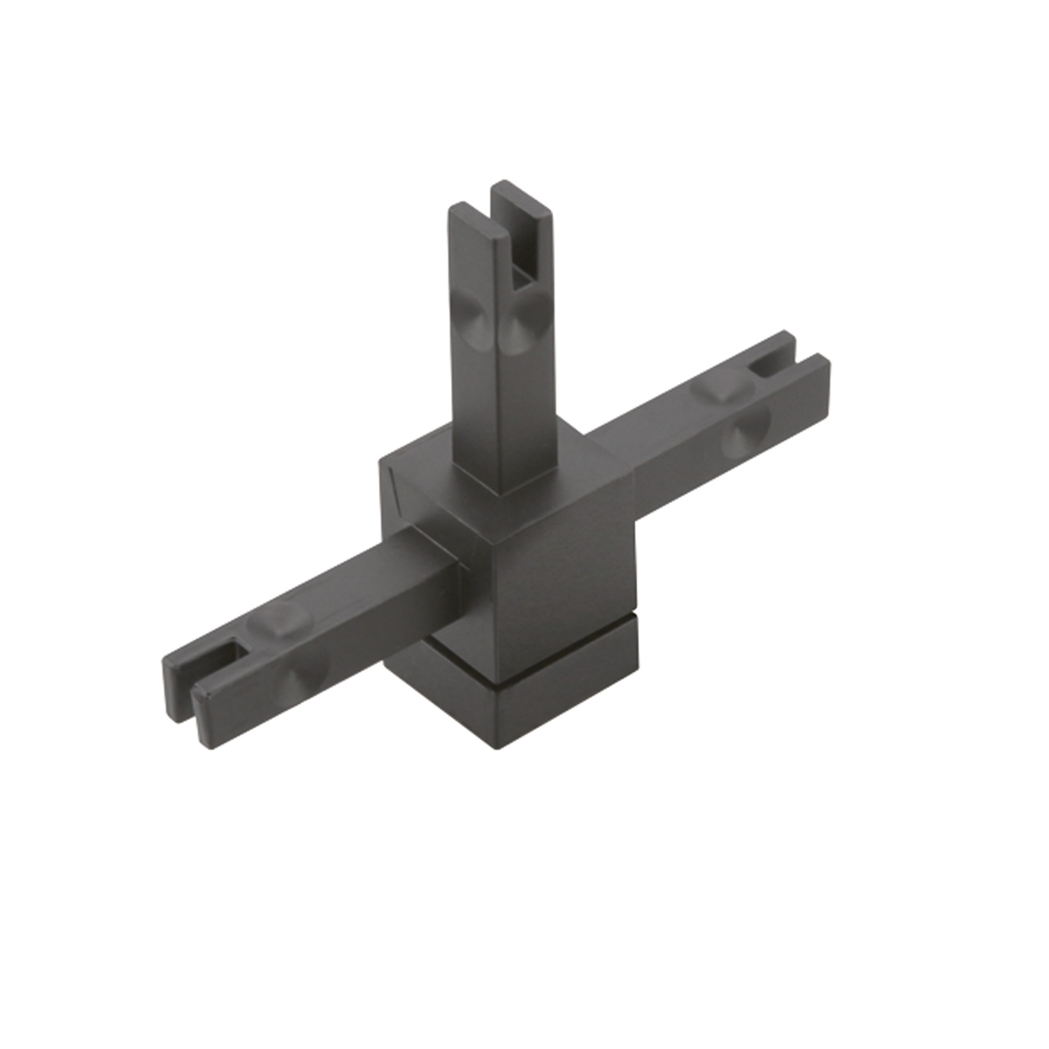 HETTICH Cadro Verbindungsknoten 3-fach 2D mit Höhenverstellung Edelstahl Optik