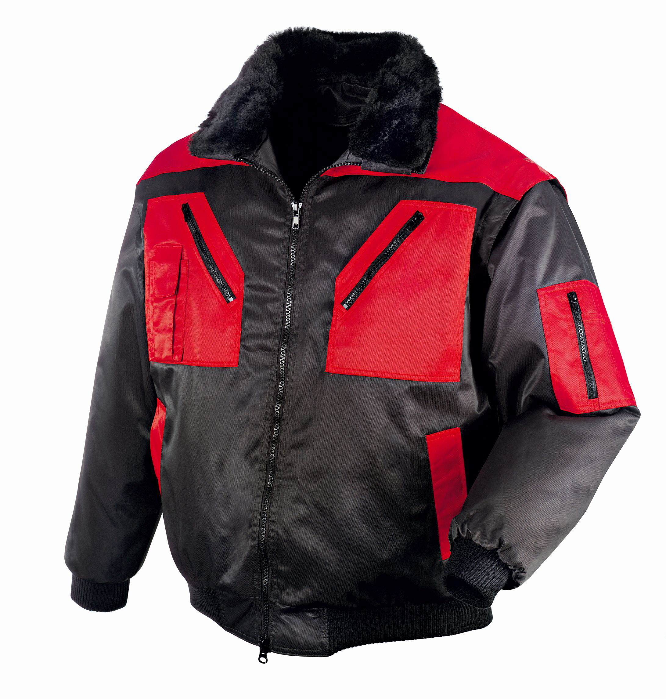 teXXor® Piloten-Jacke OSLO S, schwarz/rot