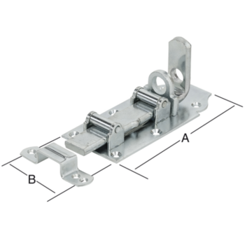 Vormann Rollen-Schlossriegel 000110160Z 160x70mm Stahl verzinkt