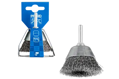 Pferd TOOLS Topfbürste ungezopft TBU Ø50mm Schaft-Ø6 mm Stahl-Draht-Ø0,30 (10 Stück)