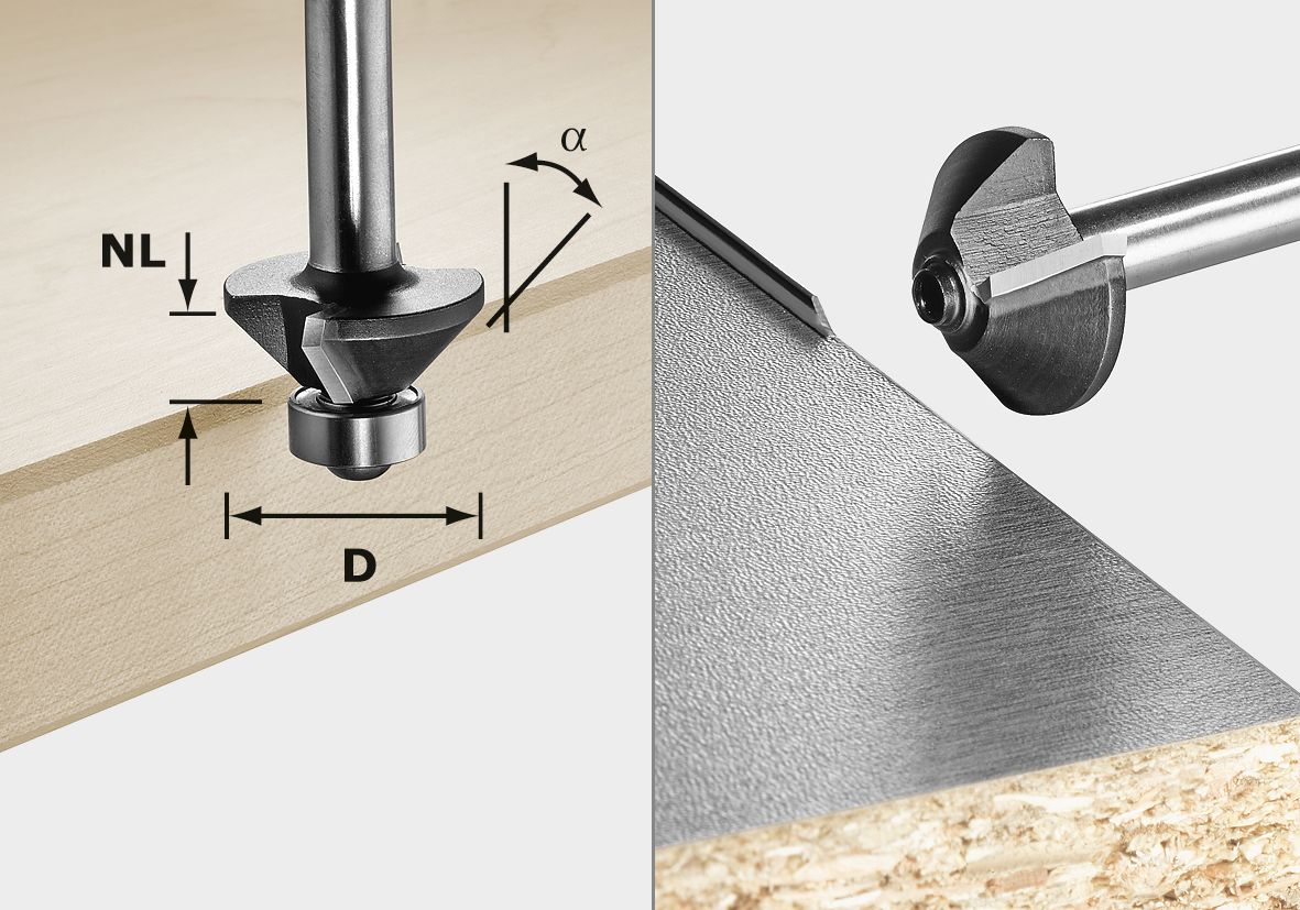 Fasefräser S8 HW 30° D25-KL OFK, Holz