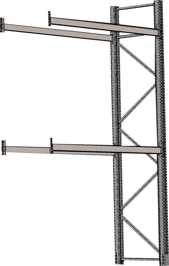 SCHULTE Lagertechnik Palettenregal (Anbauregal), feuerverzinkt