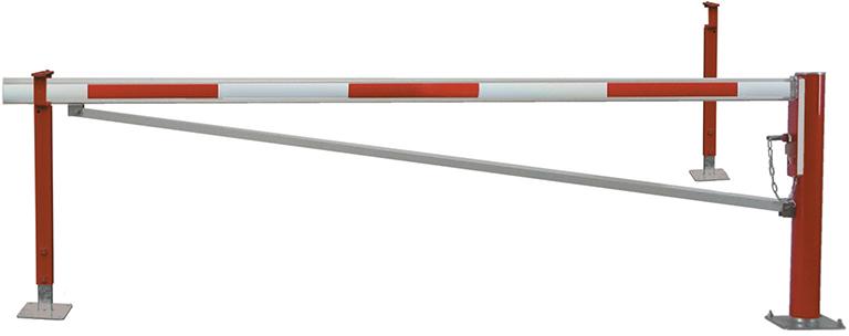 Mannus Drehbare Wegessperre, rot/weiß lackiert