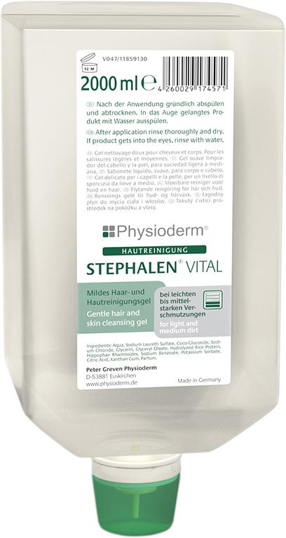 Physioderm Hautsch.ReinigerStephalenVital,2000 ml Faltflasche