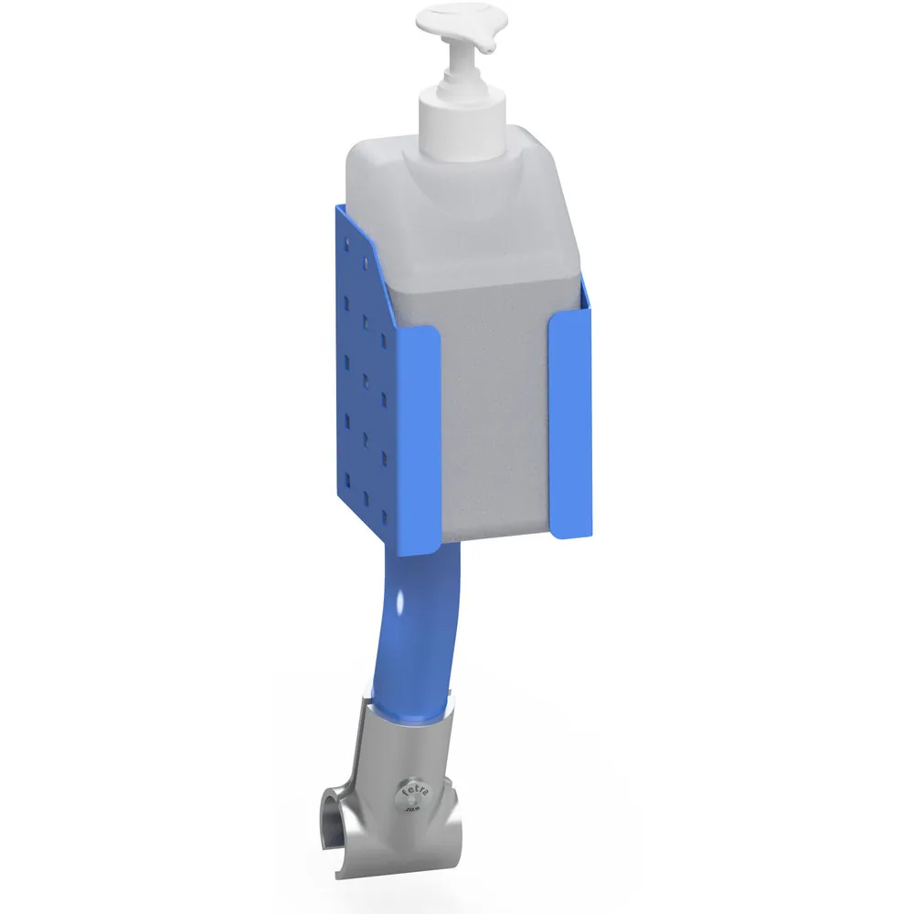 Fetra Flaschenhalterung 1393-B0500 für 500ml Desinfektionsmittelflaschen Stahlblech Blau RAL 5007