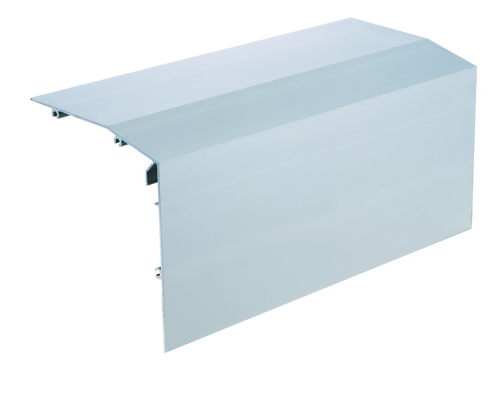 HELM Blende für Schiebe-Fensterladen, Montageschiene zweispurig, Aluminium
