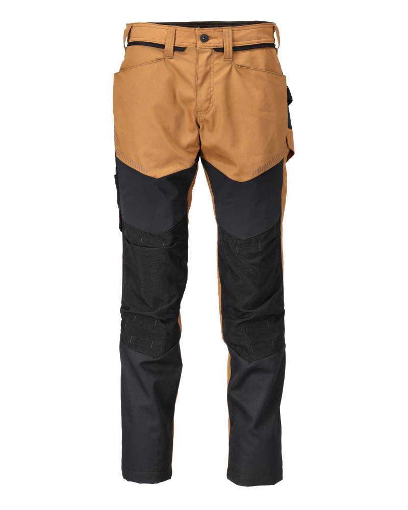Mascot Hose mit Knietaschen Hose Größe 82C56, nussbraun/schwarz