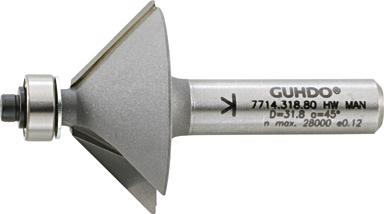Guhdo HW-Fasefräser Z2 S8 D31,8 45°