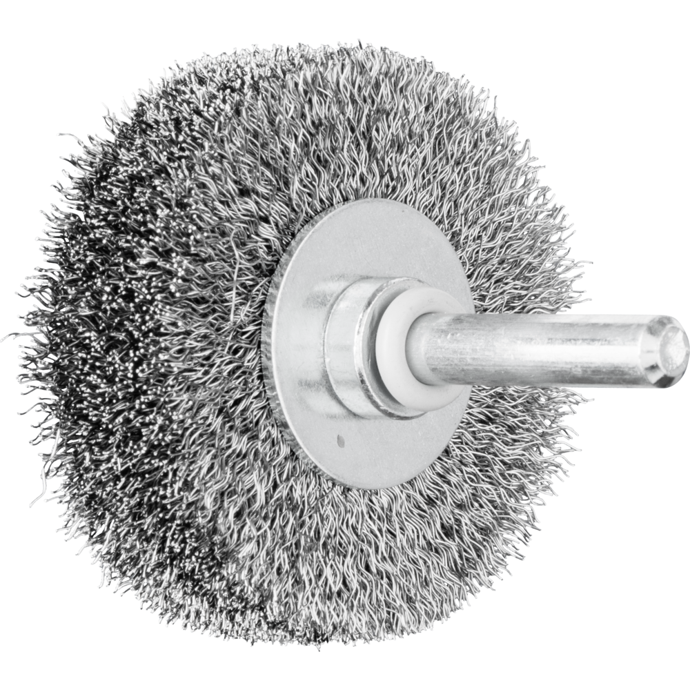 Product picture Primär-Darstellung Pferd Rundbürste ungezopft RBU Ø50x15 mm Schaft-Ø6 mm Stahl-Draht-Ø0,20