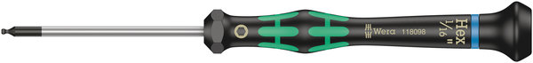 2052 Ball end hexagon screwdriver for electronic applications, 1/16&quot; x 60 m