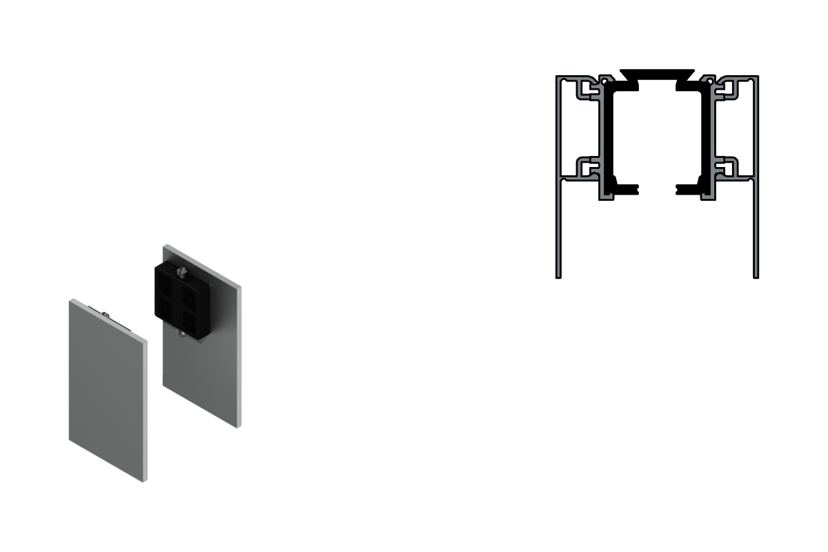 Woelm HELM Abdeckkappenpaar 140 65x65mm EV1 eloxiert beidseitig