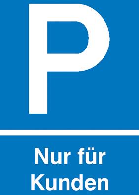 Parkplatz-Reservierungsschild im Hochformat
