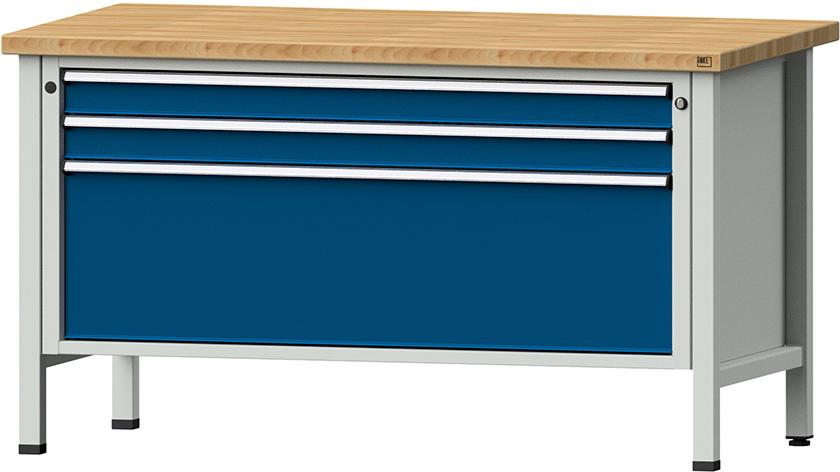 ANKE Kastenwerkbank Serie VX, Modell 16 VX, lichtgrau/enzianblau