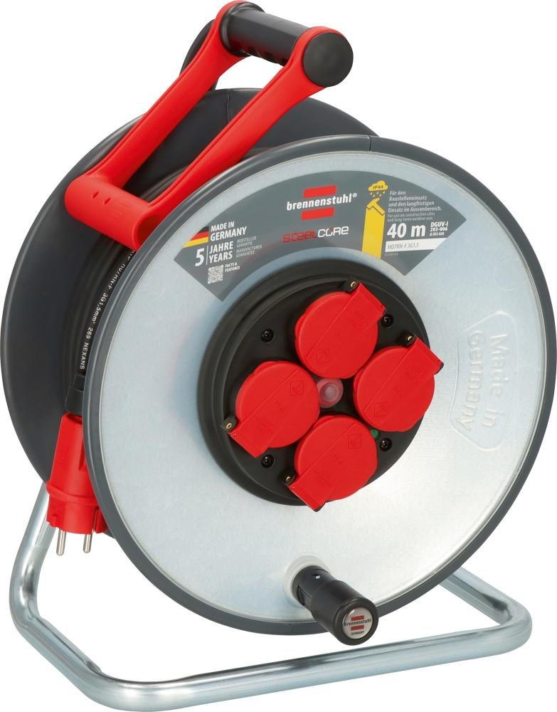 Brennenstuhl Professional SteelCore Kabeltrommel SC 4100 IP44 40m H07RN-F 3G1,5