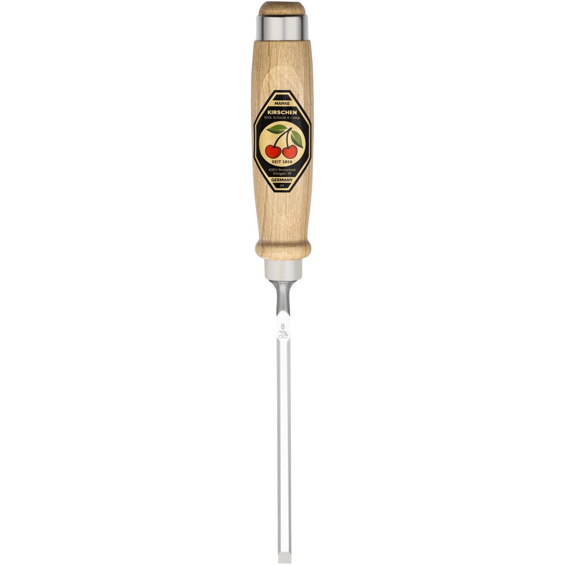 Kirschen Stechbeitel mit Weißbuchenheft, 6 mm